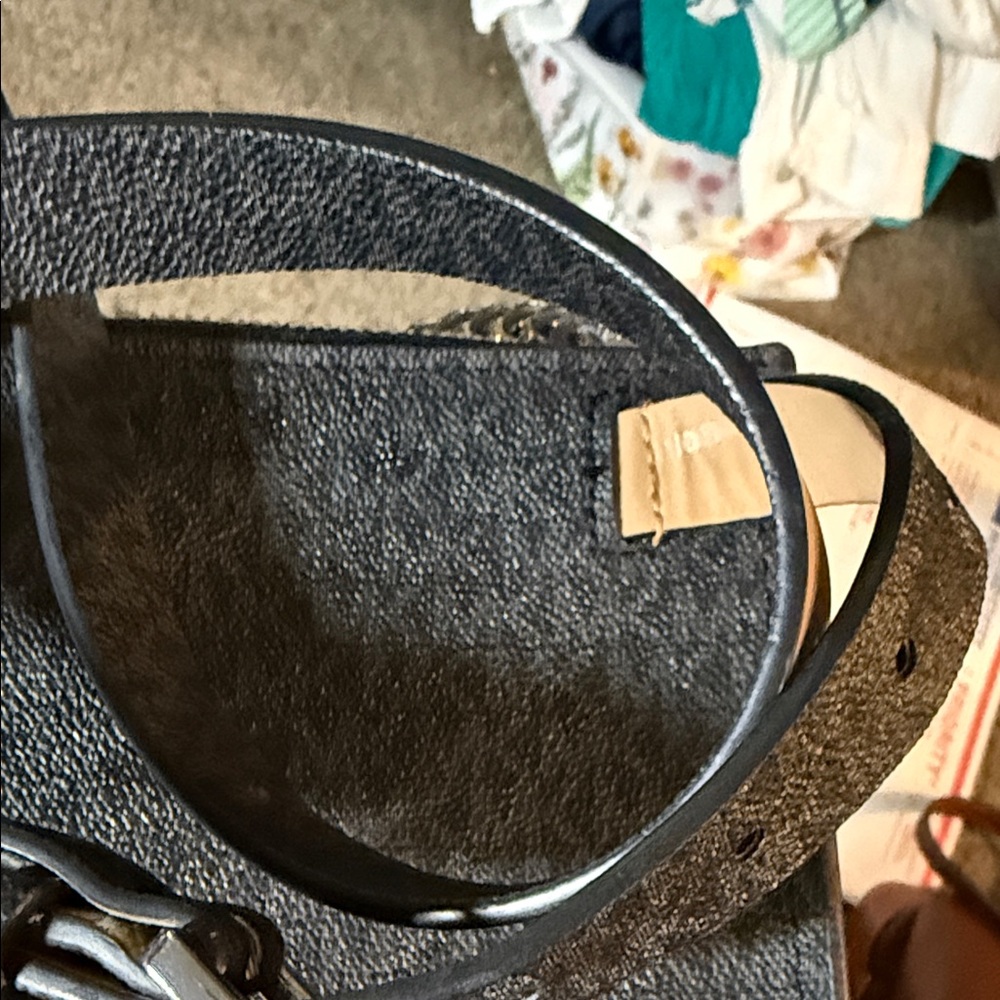 Michael Kors Black Belt Bag with Silver Chain Accent - Picture 4 of 12
